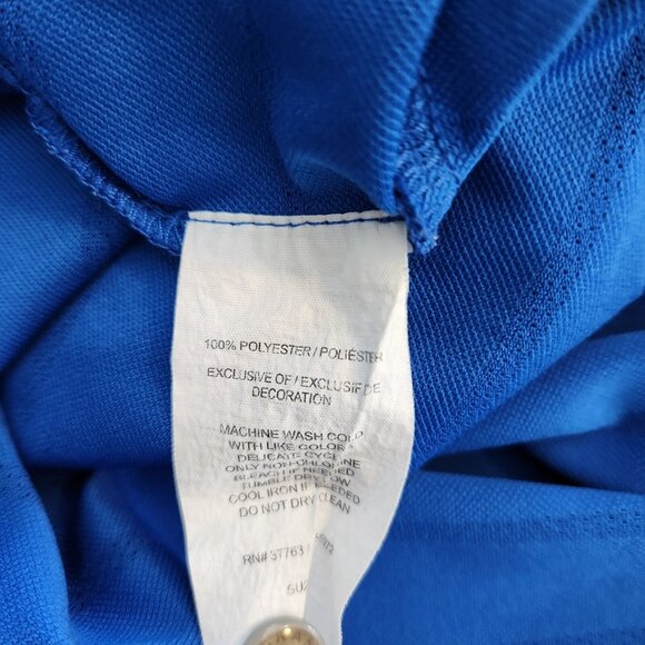 Grand Slam Airflow Polo Shirt Golf Blue Short Sleeve Polyester Large EUC - Picture 8 of 10